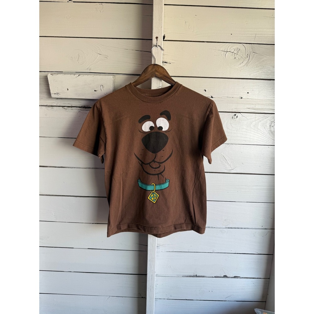 Scooby-Doo Kids Graphic T-Shirt Brown Short Sleeve Crew Neck Cartoon Size 10/12